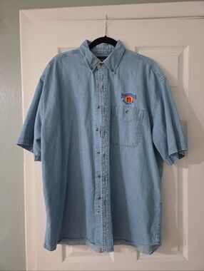 Peregrine Bay Short Sleeve Denim Shirt size XL